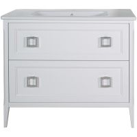 Тумба под раковину ASB-Woodline Рома 100Н 10851 Белая — фото 1, Тумбы под раковину