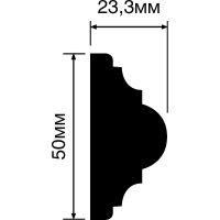 Молдинг HIWOOD D50V1 2000x50x23,3 мм — фото 2, Молдинги
