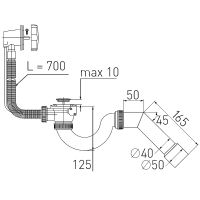Слив-перелив Wirquin 30987152 полуавтомат Черный матовый — фото 2, Сливы-переливы