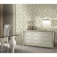 Обои Decori-Decori Amore 82862 Винил на флизелине (1,06*10,05) Голубой/Бежевый, Вензель — фото 2, Обои для стен