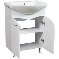 Тумба под раковину Stella Polar Волна 60 SP-00000052 Белая — фото 2, Мебель для ванной