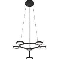 Подвесной светильник Crystal Lux CLT 027C6 D700 BL Черный — фото 2, Подвесные светильники