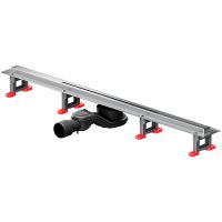 Душевой лоток AM.PM MasterFlow 80 W01SC-S11-080-05SB с решеткой Хром матовый Slim line — фото 1, Душевые лотки