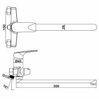 Товар: Смеситель для ванны Swedbe Venado 1650 универсальный Хром - фото 5 Смеситель для ванны Swedbe Venado 1650 универсальный Хром — фото 5, Смеситель для ванны