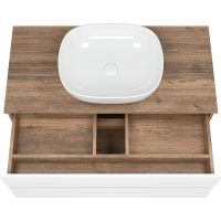 Товар: Тумба под раковину Brevita Dakota 100 DAK-09100-19/01-2Я подвесная Белая матовая Дуб Галифакс олово - фото 5 Тумба под раковину Brevita Dakota 100 DAK-09100-19/01-2Я подвесная Белая матовая Дуб Галифакс олово — фото 5, Мебель для ванной