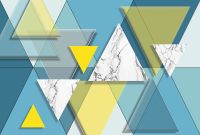 Фреска Ortograf Forma 32646 Фактура флок FLK Флизелин (4*2,7) Голубой/Разноцветный, Геометрия/Абстракция — фото 2, Фрески