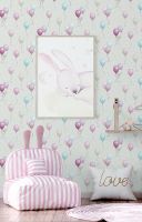 Обои детские Alessandro Allori Dolce Vita 2411-6 Винил на флизелине (1.06*10,05) Серый/Разноцветный, Воздушные шары — фото 2, Обои для стен