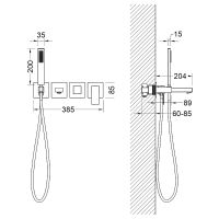 Смеситель для ванны Timo Selene 2014/17YSM Золото матовое — фото 4, Смеситель для ванны