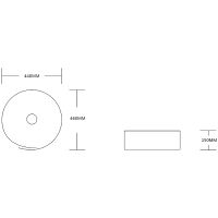 Раковина-чаша Ceruttispa 44 CR0066 СТ9555 Белая — фото 3, Раковины накладные