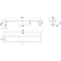 Товар: Душевой лоток Ростовская Мануфактура Сантехники РМС ТЛ-01-60х7 с решеткой под плитку - фото 6 Душевой лоток Ростовская Мануфактура Сантехники РМС ТЛ-01-60х7 с решеткой под плитку — фото 6, Душевые лотки