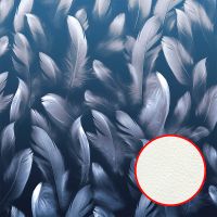 Фреска Ortograf Levity 33365 Фактура флок FLK Флизелин (2,7*2,7) Синий, Перья — фото 1, Фрески