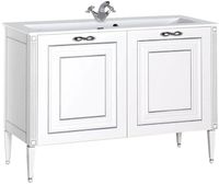 Тумба под раковину Aquanet Паола 120 181763 Белая серебро — фото 1, Тумбы под раковину