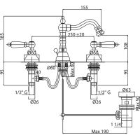 Смеситель для биде Cezares First-BBS2-03/24-M Золото 24 карат — фото 3, Смесители