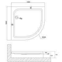 Акриловый поддон для душа Niagara Nova 100x100 NG-100-100 RUS Белый — фото 2, Акриловые душевые поддоны