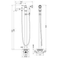 Товар: Смеситель для ванны Timo Arisa 5300/03Y-CR Черный - фото 2 Смеситель для ванны Timo Arisa 5300/03Y-CR Черный — фото 2, Смесители