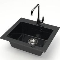 Кухонная мойка Bergg Z35 B035Q004 Черная — фото 2, Кухонные мойки