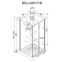 Душевая кабина Ceruttispa Bella 90x90 BELLA901B без гидромассажа — фото 17, Душевые кабины