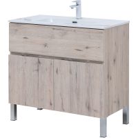 Тумба под раковину Aquanet Алвита New 90 303912 Дуб веллингтон белый — фото 8, Тумбы под раковину