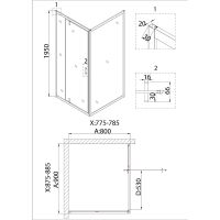 Товар: Душевой уголок Niagara Nova 90х80 NG-63-9A-A80 профиль Хром стекло прозрачное - фото 5 Душевой уголок Niagara Nova 90х80 NG-63-9A-A80 профиль Хром стекло прозрачное — фото 5, Душевые уголки