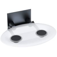 Сиденье для душа Ravak Ovo P Clear/Black B8F0000042 Прозрачное Черное — фото 1, Сиденья