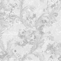 Обои Emiliana Parati Roberto Cavalli 6 17053 Винил на флизелине (0,7*10,05) Белый/Серый, Цветы/Абстракция — фото 1, Обои для стен