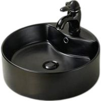 Раковина SantiLine 47 SL-1069MB Черная матовая — фото 1, Раковины накладные