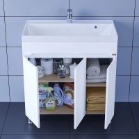 Тумба под раковину СанТа Лондон 80 224018 Белая — фото 3, Тумбы под раковину