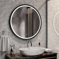 Зеркало Континент Style D 800 ЗЛП2254 с подсветкой Черное с сенсорным выключателем — фото 6, Зеркала в ванную комнату