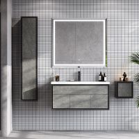 Тумба под раковину Aquaton Уэльс 100 1A267601WA6A0 подвесная Авеллино грей Антрацит — фото 6, Тумбы под раковину