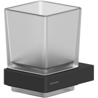 Стакан для зубных щеток Whitecross Cubo black CU2430BL Черный матовый — фото 1, Мыльницы