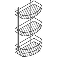 Полка корзина DIWO Смоленск П16090 Черный муар — фото 1, Полки для ванной и душа