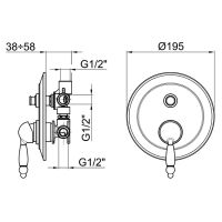 Товар: Смеситель для душа Webert Dorian DO860101010 Золото - фото 2 Смеситель для душа Webert Dorian DO860101010 Золото — фото 2, Смесители