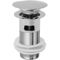 Донный клапан WellWant WWS01110M click-clack Хром — фото 1, Донные клапаны