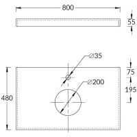 Столешница под раковину Kerama Marazzi Canaletto Про Чементо 80 CN80.DD506920R Бежевая матовая — фото 3, Столешницы под раковину