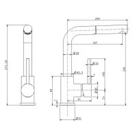 Смеситель для кухни Paulmark Kassel Ka214311-401TB Антрацит — фото 2, Смесители для кухни