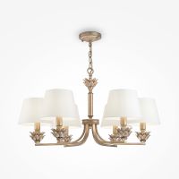 Люстра Maytoni House Barbara H003PL-06MG Белая Золото Антик — фото 2, Люстры