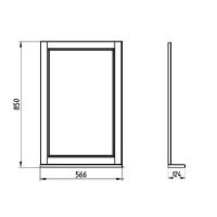 Зеркало ASB-Woodline Гранда 60 11483 Белое с патиной Серебро — фото 7, Мебель для ванной