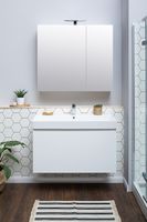 Тумба с раковиной Aquanet Йорк 85 212593 подвесная Белый глянец — фото 7, Тумбы с раковиной