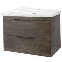 Тумба под раковину Bellezza Санриса 80 4630113180434 подвесная Орех — фото 1, Тумбы под раковину