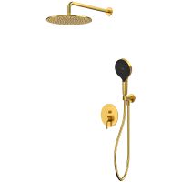 Душевая система Whitecross Y brushed gold YSET04TOPGLB Брашированное золото — фото 1, Душевое оборудование. Душевая программа