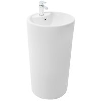 Раковина WeltWasser Leerbach 4646 GL-WT 46 10000005491 Белый глянец — фото 1, Раковины напольные