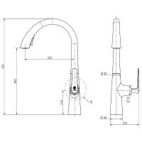 Смеситель для кухни Orange Boni M15-120cr Хром — фото 6, Смесители для кухни