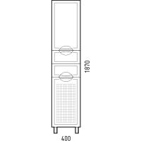 Товар: Шкаф пенал Corozo Монро 40 Z2 SD-00000714 Белый - фото 5 Шкаф пенал Corozo Монро 40 Z2 SD-00000714 Белый — фото 5, Пеналы для ванной комнаты