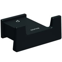 Двойной крючок Sonia S-Cube173006 Черный матовый — фото 1, Крючки для полотенец