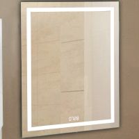 Зеркало Relisan Wendy 500х700 Гл000024377 с подсветкой с сенсорным выключателем и часами — фото 1, Зеркала в ванную комнату