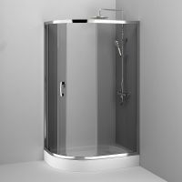 Душевой уголок AM.PM Like Solo Slide 120x80 W83UG-302U120CG профиль Хром глянцевый стекло тонированное — фото 4, Асимметричные душевые уголки