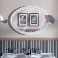 Зеркало Simas Lante 62 LAS1 bi Белое — фото 2, Зеркала в ванную комнату