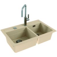 Кухонная мойка Alveus Granital Atrox 50 Terra G22 790x500 Песчаная арт-1131999 — фото 2, Кухонные мойки