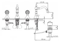 Смеситель для биде Cezares Atlantis Бронза кристаллы Swarovski арт-ATLANTIS-BBS2-02-Sw — фото 2, Смесители для биде