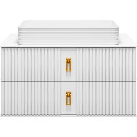 Товар: Тумба с раковиной Brevita Sevilla 90 УТ000022659 подвесная Белая глянцевая - фото 2 Тумба с раковиной Brevita Sevilla 90 УТ000022659 подвесная Белая глянцевая — фото 2, Мебель для ванной